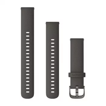 Garmin QuickFit 18 mm silikonový pásek k hodinkám grafitový s břidlicově šedým prošitím 010-12932-0E