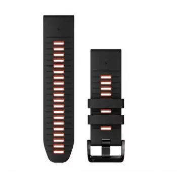 Garmin QuickFit 26mm silikonový pásek k hodinkám černý/červený 010-13281-06