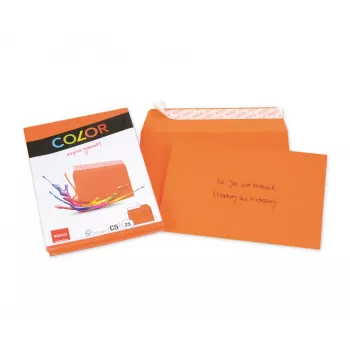 ELCO Color Envelope C5 (162 x 229 mm), without window, self-adhesive, 100 g/m², Orange, 25 pcs (74618.82)