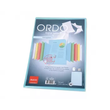 ELCO Ordo Transparent Organisation Folder A4, 220 x 310 mm, 80 g/m², Blue, 10 pcs (73696.34)