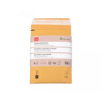 ELCO Ecosafe Paper Padded Envelope 170 x 225 mm, self-adhesive, Brown, 4 pcs (74651.92)