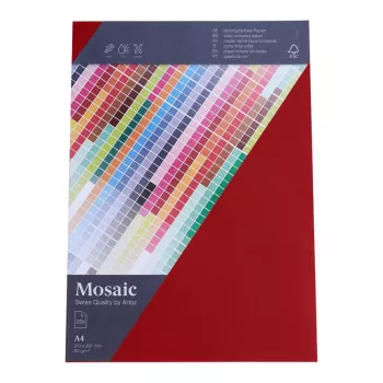 Dopisní papír Artoz Papier Mosaic Fire Red DIN A4 90 g/m² 25 listů