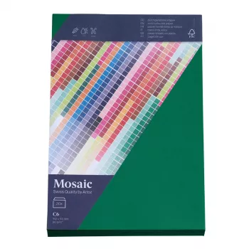 Artoz Papier Mosaic Envelopes DIN C6 Without Window, Fir Green, Gummed (Wet-Adhesive), 20 Pieces