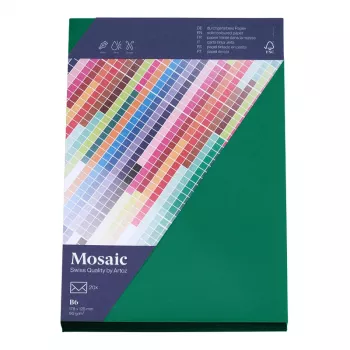 Artoz Papier Mosaic obálky DIN B6 bez okénka jedlová zelená samolepicí 20 kusů