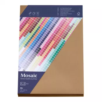 Artoz Papier Mosaic obálky DIN B6 bez okénka přírodní samolepicí 20 ks