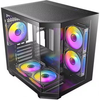 Antec CX M2 ARGB B Micro-ATX skříň, černá, tvrzené sklo, 5x120mm ARGB ventilátory