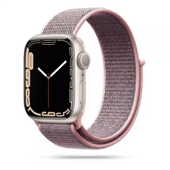 Náramek TECH-PROTECT Nylon Sport Loop pro Apple Watch 4 / 5 / 6 / 7 / 8 / SE (38 / 40 / 41 mm) Pink Sand