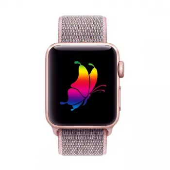 Náramek TECH-PROTECT Nylon Sport Loop pro Apple Watch 4 / 5 / 6 / 7 / 8 / SE (38 / 40 / 41 mm) Pink Sand