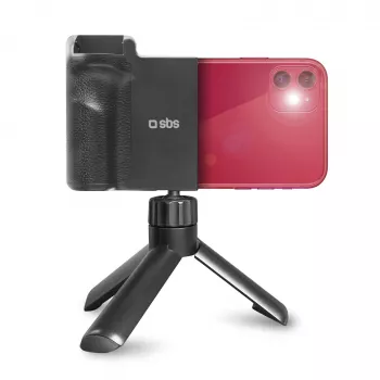 Sada pro vlogování SBS Wireless Reflex Set BT pro smartphone s miniaturním stativem, Bluetooth dálkovým spouštěčem a LED kruhovým světlem, černá