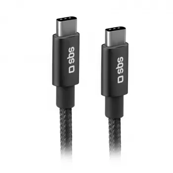SBS TECABLETCC20BK kabel USB-C na USB-C 25W Power Delivery 1,5m - šedý