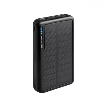 SBS solární power banka USB/USB-C 10000 mAh černá