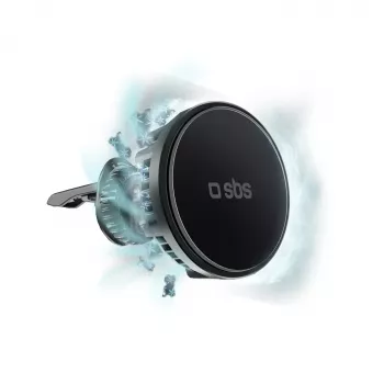Bezdrátová nabíječka do auta SBS TESUPFANWIR15W 15W Qi s chladicím ventilátorem, černá