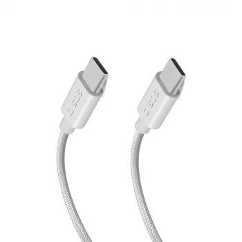 SBS TECABLE TISSUE TCC2G kabel USB-C na USB-C 2 m 60W Power Delivery - šedý