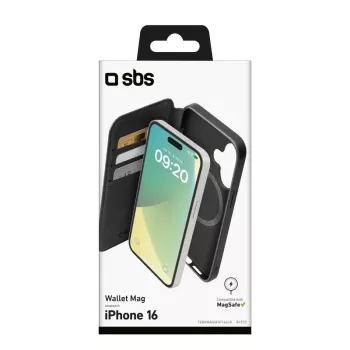 SBS Wallet kryt kompatibilní s MagSafe pro iPhone 16 černý