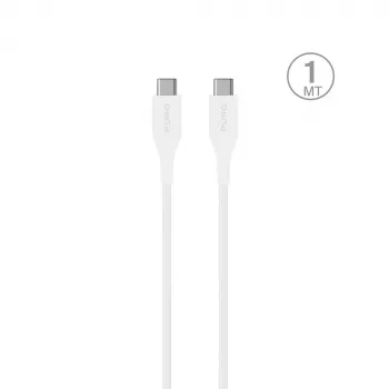 Napájecí kabel USB-C na USB-C PURO ELEKTRIK Plain Power Delivery 2 m bílý
