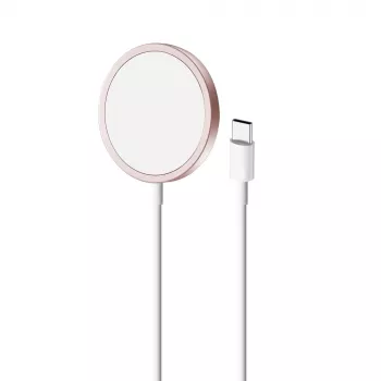 PURO Magnetico MagSafe Bezdrátová nabíječka 1 m – růžová