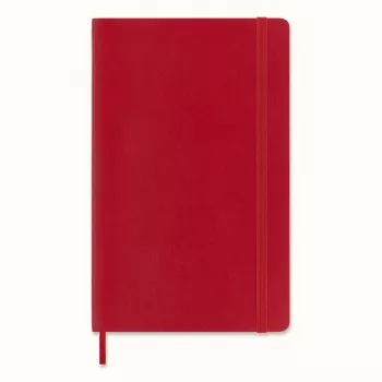 Moleskine Monochromatic zápisník Large červený softcover linkovaný 192 stran 13x21 cm