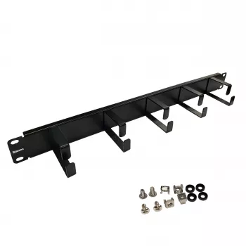 Televes UKO5R 19 inch 1U přední panel s 5 kabelovými průchodkami, světle šedá