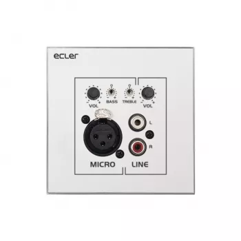 Nástěnný panel Kindermann WPaMIX-T, XLR/RCA, hlasitost/mix