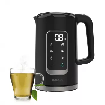 Elektrická rychlovarná konvice Cecotec ThermoSense 500 Touch, 1,7 l, 2200 W, černá
