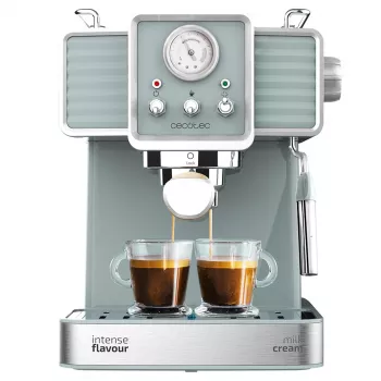 Cecotec Power Espresso 20 Tradizionale Espresso Machine, 20 bar, 850 W, 1.5 L, Black/Silver
