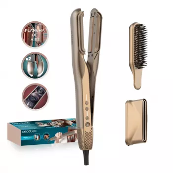 Cecotec AirLisse 2in1 ForceDry Duo Hair Straightener and Dryer, Black/Rose Gold