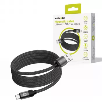 Mobile Origin Magnetic kabel USB-A na USB-C černý 1 m