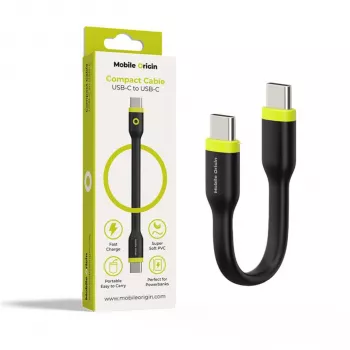 Mobile Origin Compact kabel USB-C na USB-C černý 10 cm