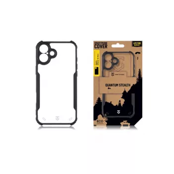 Taktické zadní pouzdro Quantum Stealth pro iPhone 16 Plus průhledné/černé