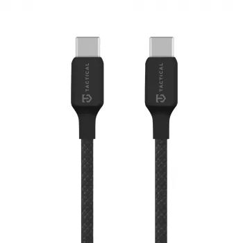 Taktický kabel Stitch Thread USB-C/USB-C, černý, 1 m, 100 W