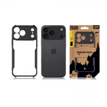 Tactical zadní kryt Quantum Stealth pro Apple iPhone 17 Pro Max čirý/černý