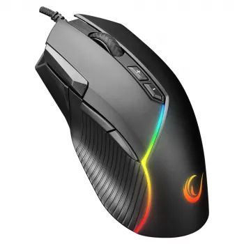 Rampage Comfort herní myš, programovatelná 12800 DPI RGB, černá