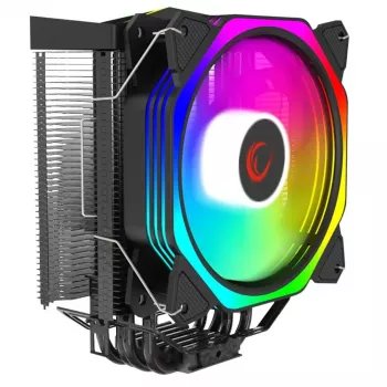 Rampage Octagon C50 vzduchový chladič CPU, 120mm PWM ventilátor, 1800 RPM, ARGB, Intel LGA 1700/1200/115X, AMD AM5/AM4/AM3+, 4 heat pipes, až 180W TDP