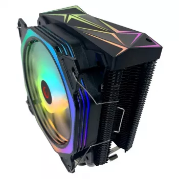 Rampage Octagon C50 vzduchový chladič CPU, 120mm PWM ventilátor, 1800 RPM, ARGB, Intel LGA 1700/1200/115X, AMD AM5/AM4/AM3+, 4 heat pipes, až 180W TDP