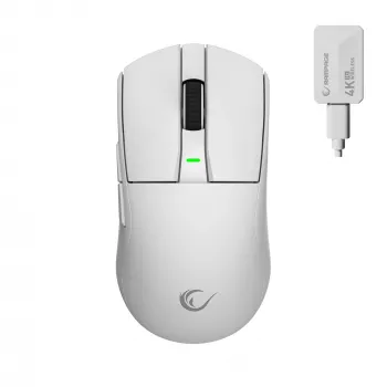Rampage Zenith Pro bezdrátová herní myš 26000 DPI bílá + 4KHz přijímač PAW3395 BT 5.2