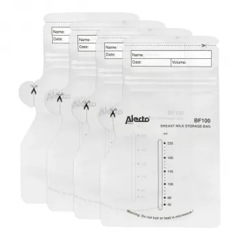 Alecto sáčky na skladování mateřského mléka 220 ml, 100 ks (BF-100)