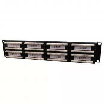 Patch panel Gembird NPP-C548CM-001 19 inch 2U 48portový CAT5e UTP černý