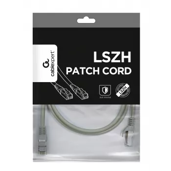 GEMBIRD PP6A-LSZHCU-1M Cat6A SFTP LSZH RJ45 patch kabel 1 m šedý