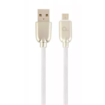 Gembird USB 2.0 Type-A Male to Micro-B Male Cable, 1m, White, TPE Jacket