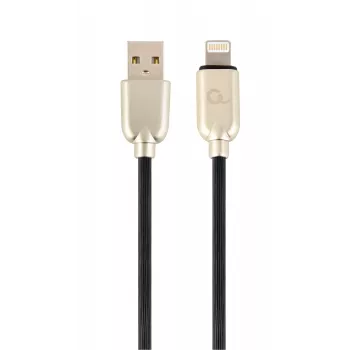 Gembird USB-A to Lightning Cable 2m Black Premium Rubber