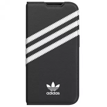 Knihařské pouzdro Adidas Originals OR Booklet Case PU pro iPhone 14 Pro černo-bílé