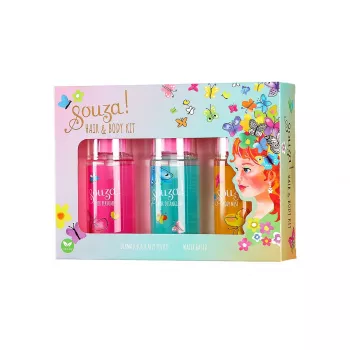 Souza! Dětská sada na vlasy a tělový sprej, 3 x 50 ml