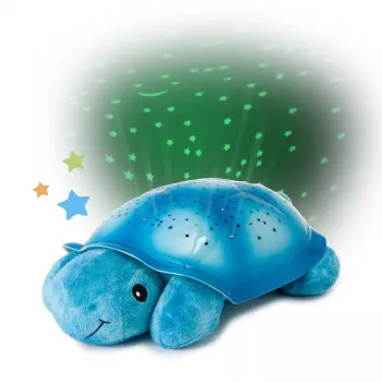 Noční světlo s projektorem Cloud B Turtle modré