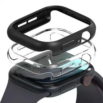 Řemínek RINGKE SLIM 2-PACK APPLE WATCH 10 / 11 (46 MM) CLEAR & MATTE BLACK