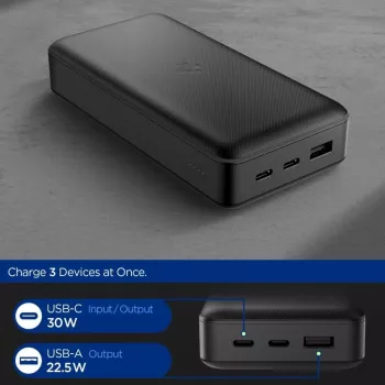 Spigen EA3020 power banka 20000 mAh 30W černá