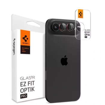 Ochrana fotoaparátu Spigen Optik Pro L-Series Glas.tR EZ Fit 2 ks pro iPhone Air, černá/červená, AGL09864