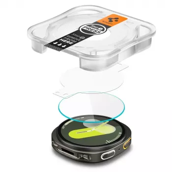 Spigen GLAS.tR EZ Fit tvrzené sklo ochranná fólie displeje pro Samsung Galaxy Watch 8 / Watch 9 (40 mm), 2 kusy (AGL09874)