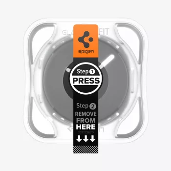 Ochranná fólie z tvrzeného skla na displej Spigen Glas.TR EZ Fit pro Samsung Galaxy Watch 44 mm (2 ks), čirá