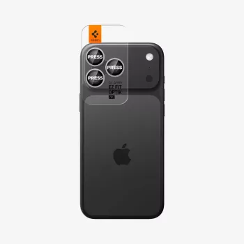Ochranný kryt fotoaparátu Spigen Optik Pro Glas.tR EZ Fit 2 ks pro iPhone 14 Pro / Max, 15 Pro / Max, 16 Pro / Max, 17 Pro / Max, stříbrný