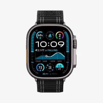 SPIGEN WBF0 řemínek Apple Watch 8 / 9 / 10 / 11 / SE / Ultra (44 / 45 / 46 / 49 mm), černý